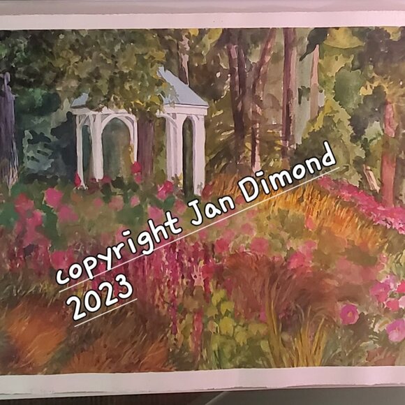 Watercolor Painting, Original Art, Signed, One of a kind - 22" x 15" - Picture 4 of 5